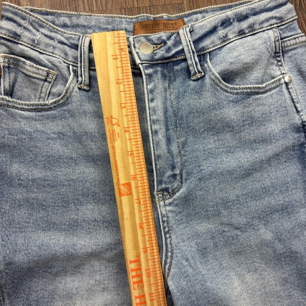 Judy Blue Retro Wide High Waist Jeans Light Wash Women’s Size 5/27 - Picture 9 of 12